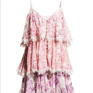 Hemant and Nandita Suki Short Belted Tiered Dress